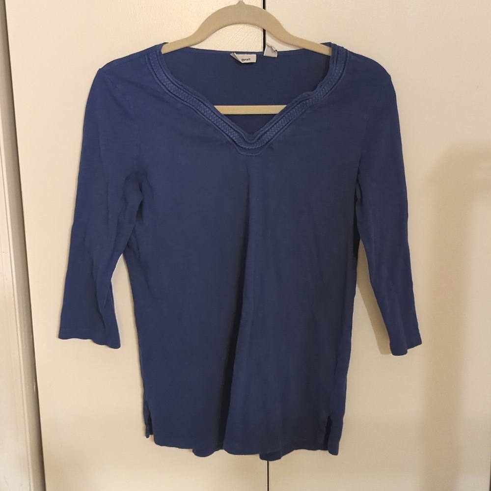 L.L.Bean V-Neck, Three-Quarter-Sleeve